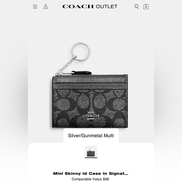 NWT Coach Crossbody Purse and ID Wallet Set! Black & Silver - Picture 7 of 13